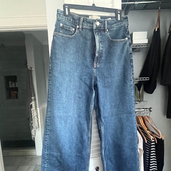 Everlane Way High Sailor Jean Size 28 Regular Deep Blue NWOT - Picture 1 of 3